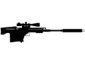 Gepard GepÃÂ¡rd anti materiel rifle, GM6 Lynx Caliber 50 BMG Cal 12 Ãâ 99 NATO Bulpup Semi Auto ARMY Special forces Sniper Rifle Royalty Free Stock Photo